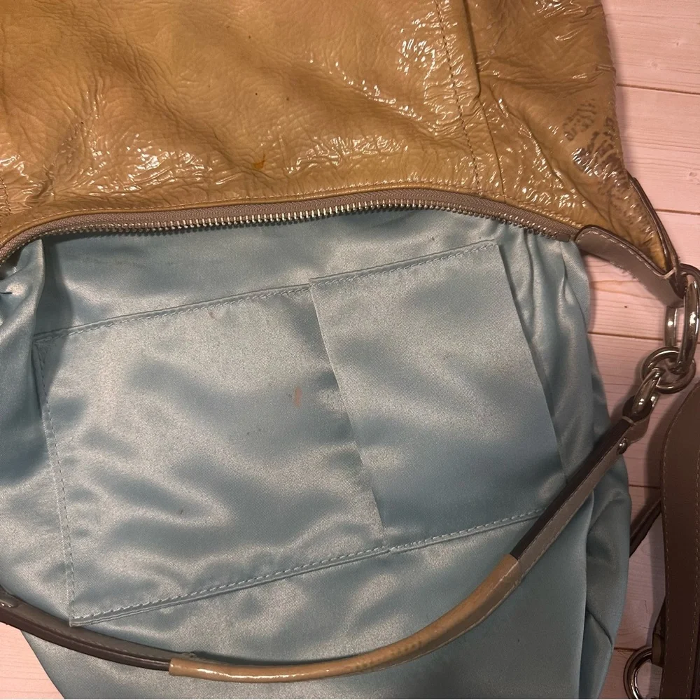 Classic Neutral Patent Leather Hobo Bag - Picture 4 of 7